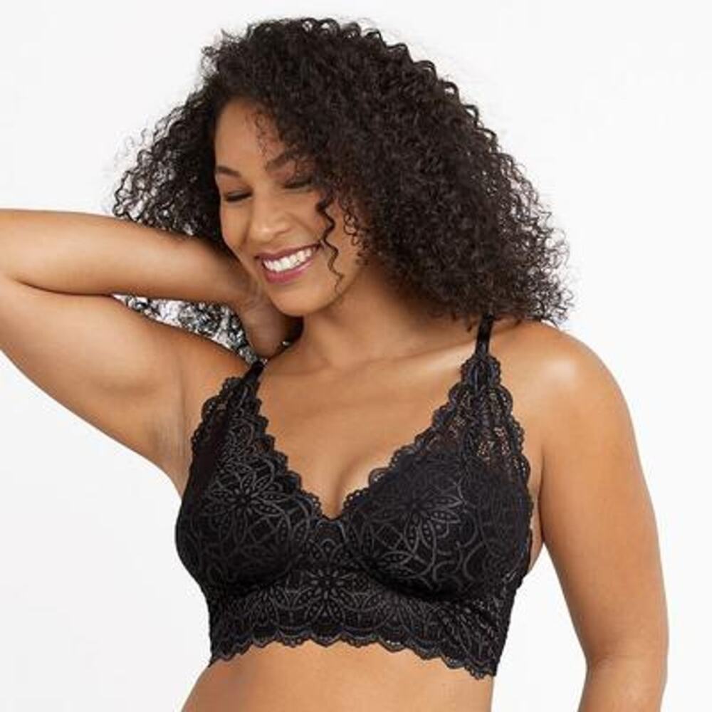 Maidenform Pure Comfort Lace & Mesh Longline Wireless Bralette DM1188 40C NWT
